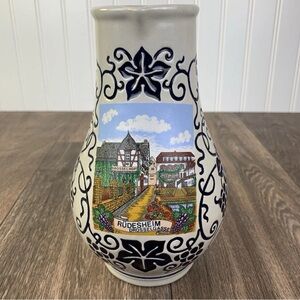 VTG Gerz German Salt Glaze Stoneware 8" Wine Jug Pitcher Wein Gerz Rudesheim